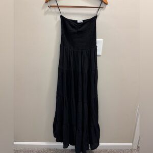 TALULAH Black Strapless Maxi Dress
